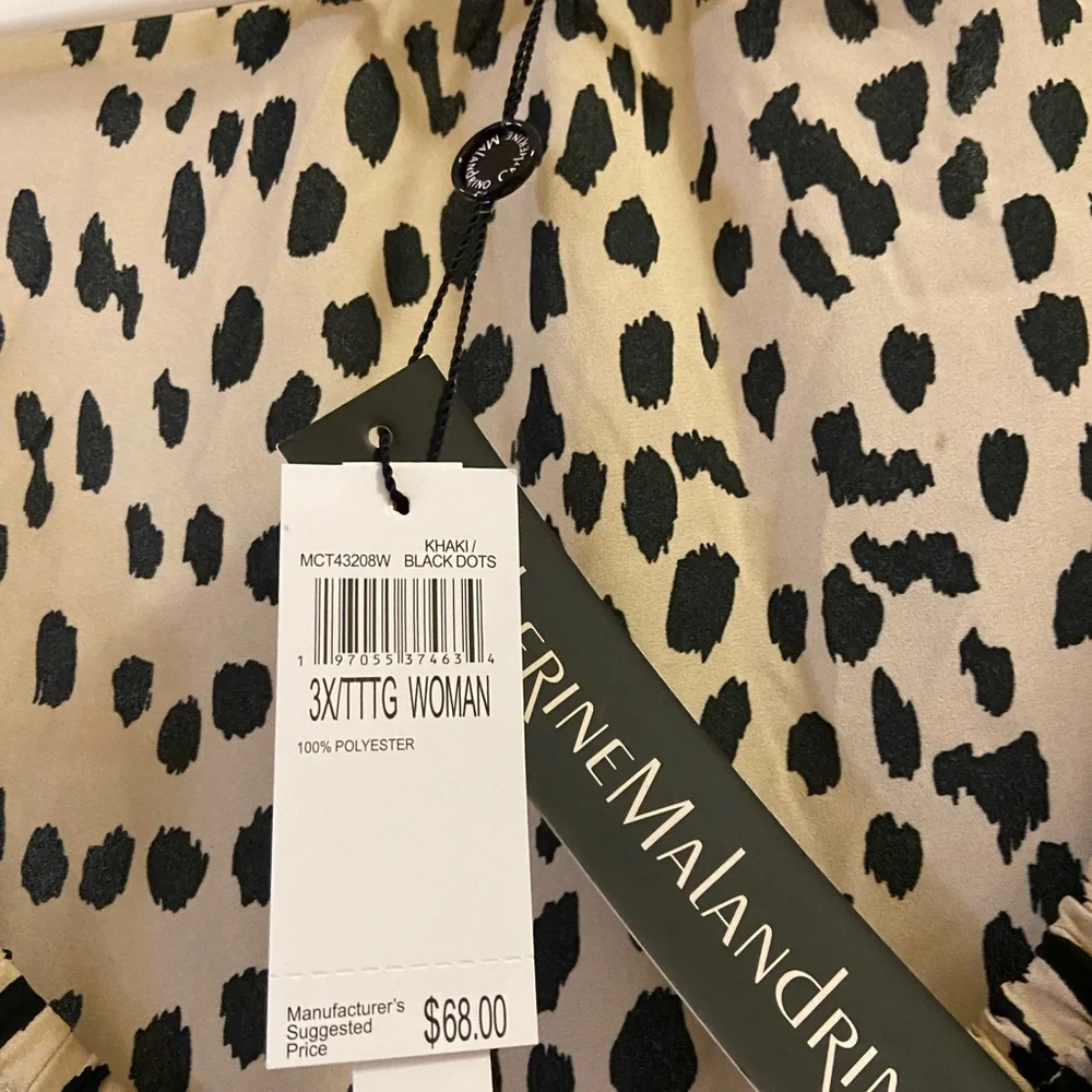 Leopard Print Ruffle Blouse - Picture 3 of 6